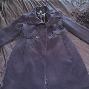 Navy blue peacoat. Worn once. Size large.